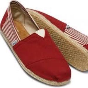 TOMS Striped Canvas Slip-On Sneakers